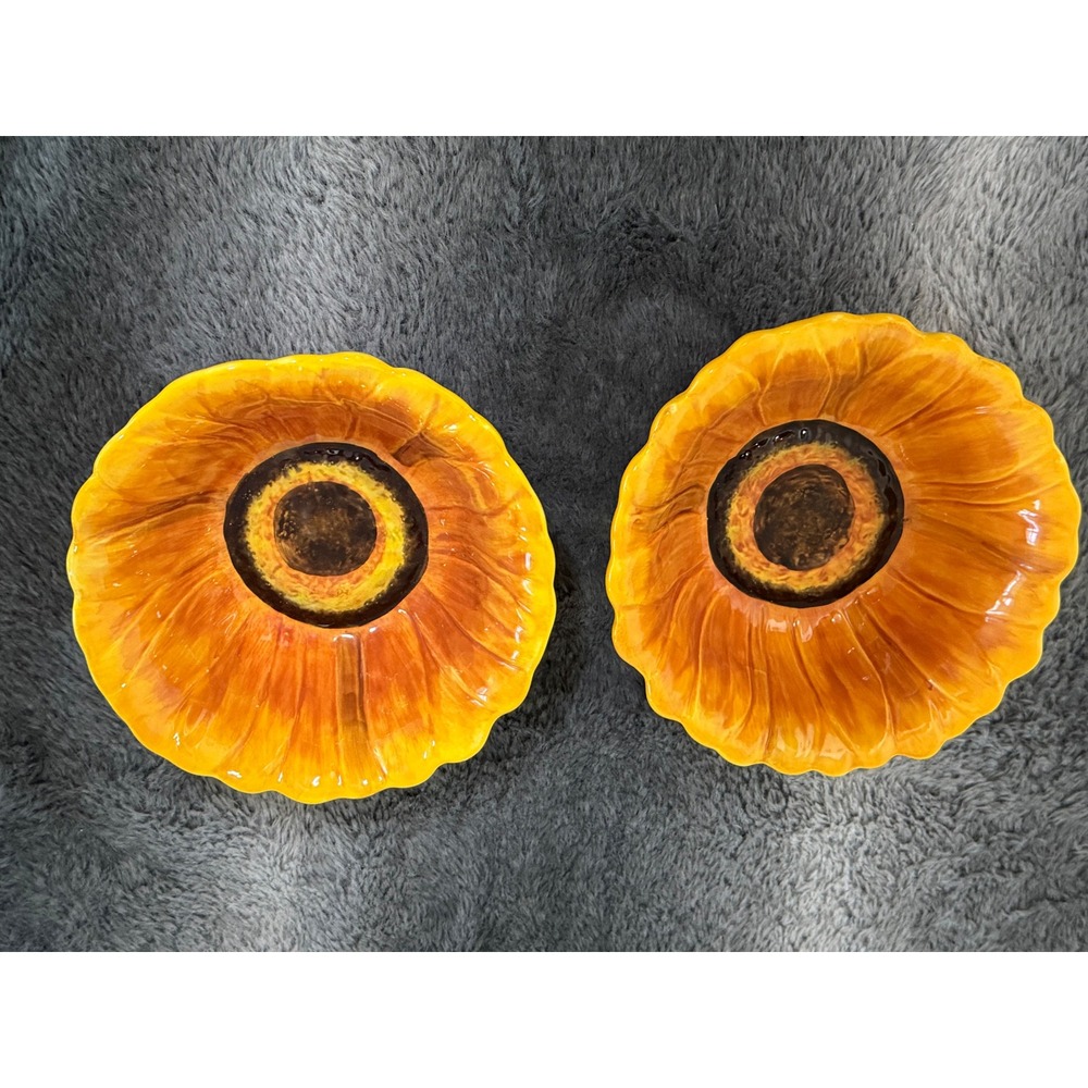 Certified International Tre Sorelle Studios Sunflower Ceramic Bowls Set of 2 6"